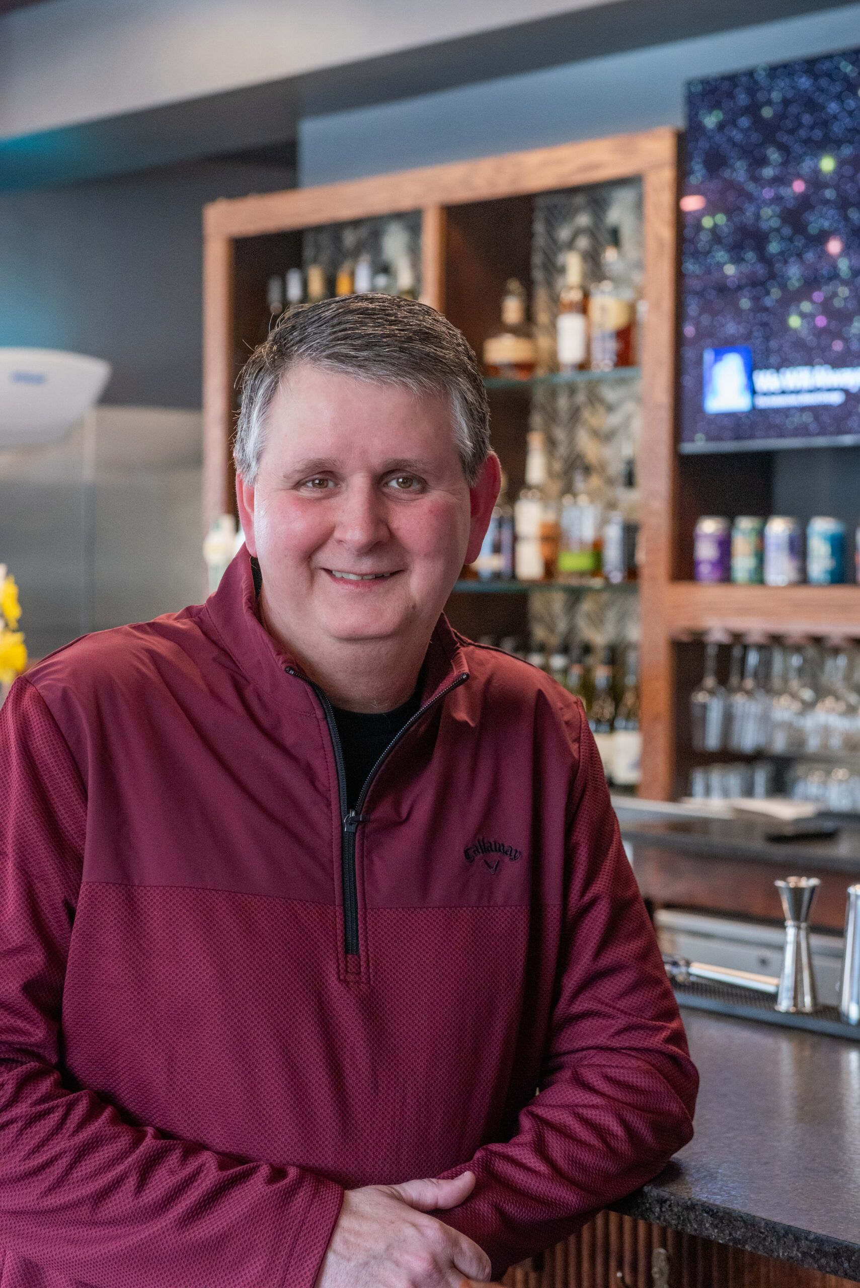 Darren Denington at a Restaurant Bar